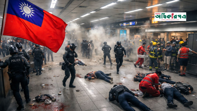 তাইপেতে মেট্রো স্টেশনে ভয়াবহ হামলা: ৩ জনের মৃত্যু, ধোঁয়া বোমায় আতঙ্ক